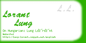 lorant lung business card